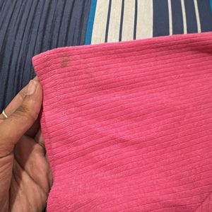 Cute Pink Button-Up Crop Barbie Top