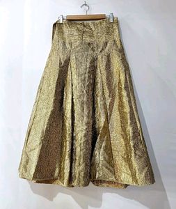 Golden Polyester Skirt
