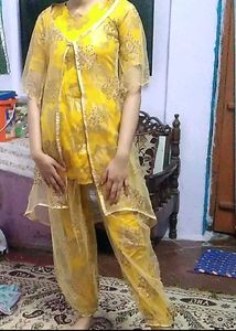 Elegant Lace Kurta jacket Set