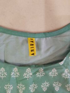 Flowy Green Printed Palazzo Kurta and Pants