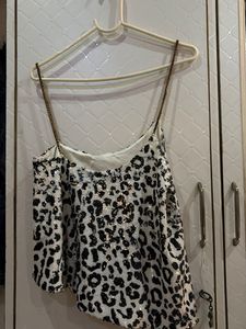Sparkly Leopard Print Camisole Top