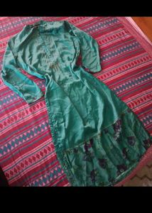 🦚Teal Kurta with Embellishments