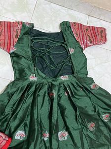 Green Kurta Set with Palazzo Pants