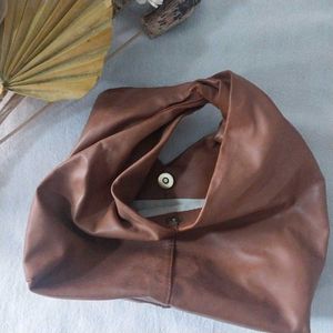 Chic Brown Leather Hobo Bag