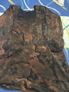 Camouflage Print Kurta