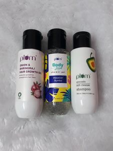Plum Onion & Bringraj Hairgrowth Oil Shampoo And Shower Gel
