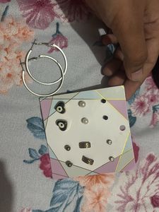 Chic Hoop and Stud Earring Set
