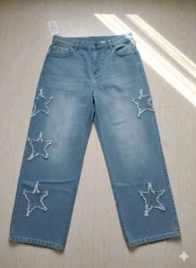 Shein Star Patch Jeans