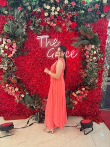 Elegant Coral Gown