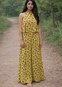 Yellow Floral Jumpsuit