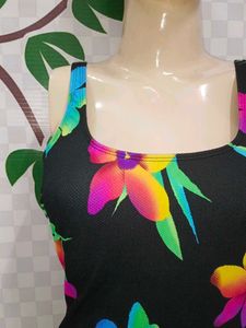 (600)Floral Print Swimsuit