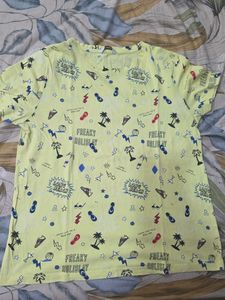 Yellow Graphic Print T-Shirt