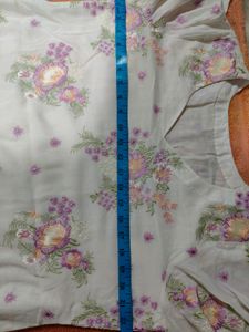 White Embroidery kurti