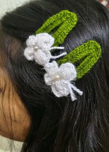 Handmade Crochet Flower Hair Clips
