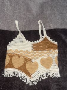 Boho Crochet Heart Tank Top