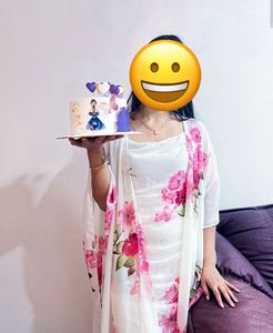 Chic Floral Print Gown