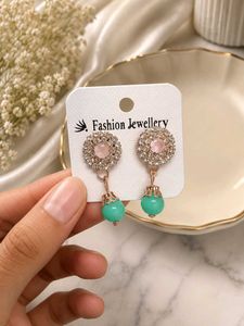 Sparkling Gemstone Drop Earrings