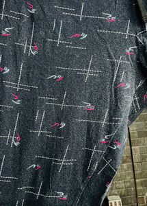 Printed Button-Down Pajama Top Night suit