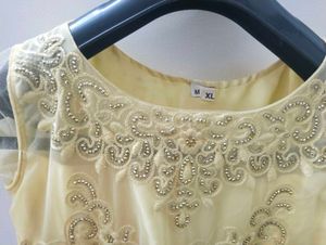 Beautiful Yellow Net Gown