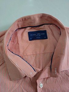 Peter England Short Sleeve Striped Shirt