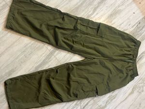 Olive Baggy Cargo Pants