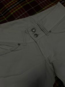 low waisted white bootcut