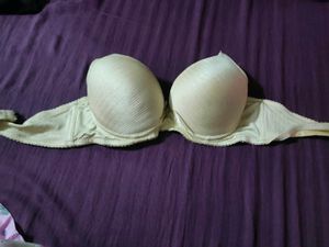 Beige Strapless Push-Up Bra