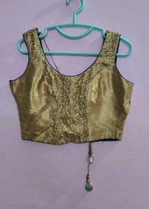 Elegant Gold Embellished Blouse