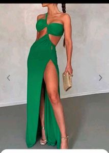 Mint Green One-Shoulder Dress