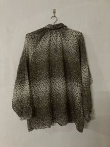 Chic Abstract Print Button-Up Top