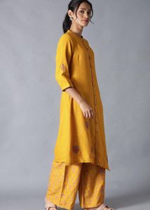 Yellow Embroidered Kurta Set