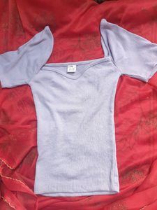 SSS Lilac Ribbed Crop Top