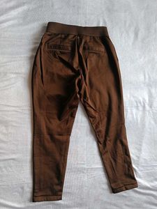 Golden Brown Elastic Waist Pants