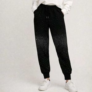 Embellished Black Joggers