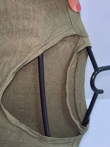 Olive Green Long Sleeve Top