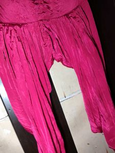 Vibrant Pink Pleated Salwar Pants
