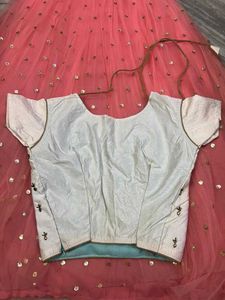 Gorgeous Pink Crop top, Lehenga Choli Set