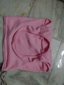 Light Pink Ribbed Halter Top