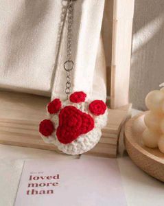 Cute crochet 🐾 keychain