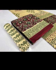jaipuri kalamkari print cotton dress mat