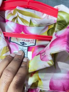 Floral Print Button-Up Shirt