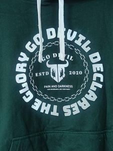Go Devil Green Graphic Hoodie