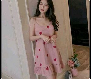 Cute Strawberry Print Nightgown