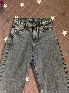 Denim Jeans with Floral Applique