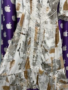 Abstract Print Maxi Dress