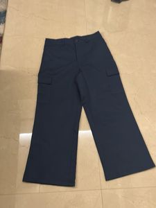 Off Duty Wide Leg Navy Cargo Pants