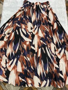 COMBO Bohemian Print Pleated Maxi Skirt