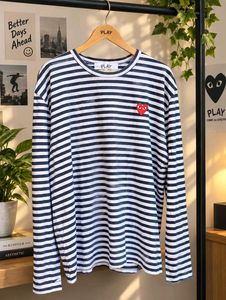 full sleeve horizontal line cdg tshirt