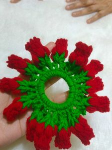 Crochet Flower Hair Tie
