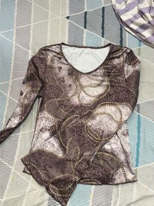 Stylish Printed V-Neck Top